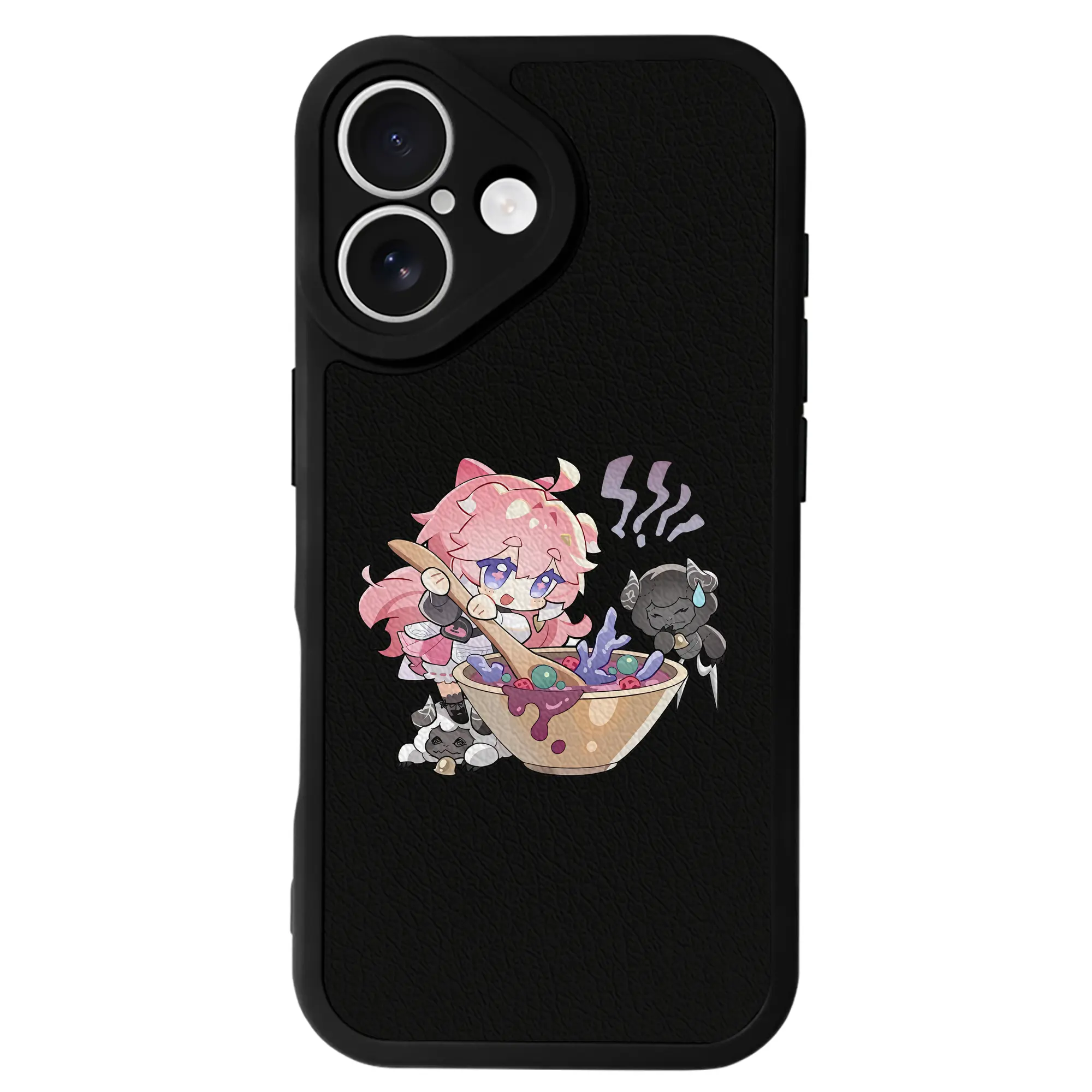 鳴潮 グッズ アンコ - IPhone 16シリーズ対応 ・ シリコンスマホケース ・ レザー調 ・ 高精度フィット ・ 耐衝撃 ・ ワイヤレス充電対応 ・ 精密カット